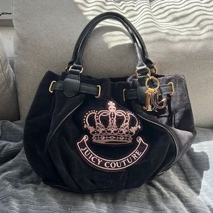 Vintage Y2K Juicy Couture Velour Hobo Shoulder Bag